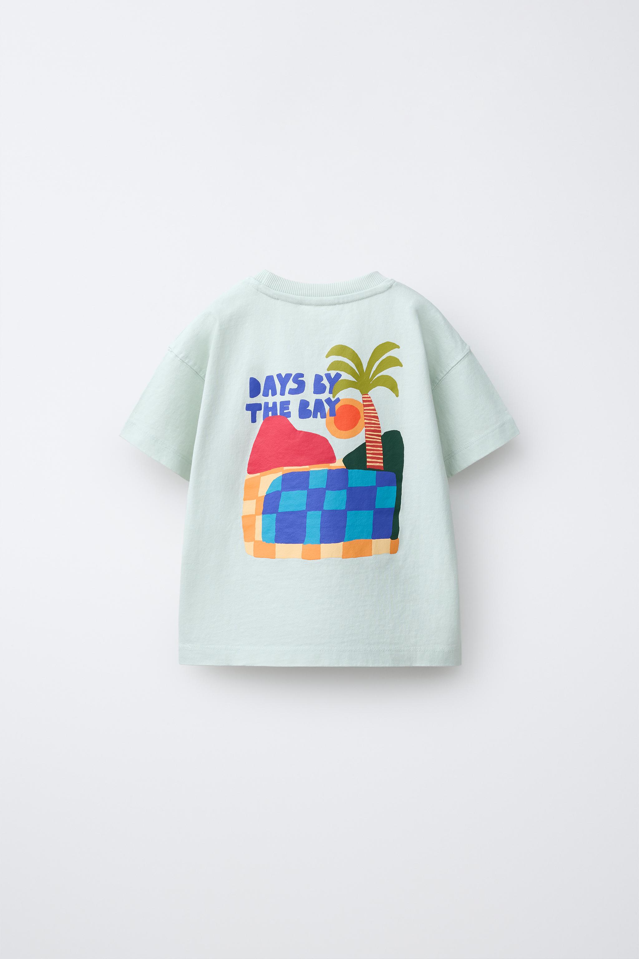 T-SHIRT TEINT EN PIÈCE À IMPRIMÉ